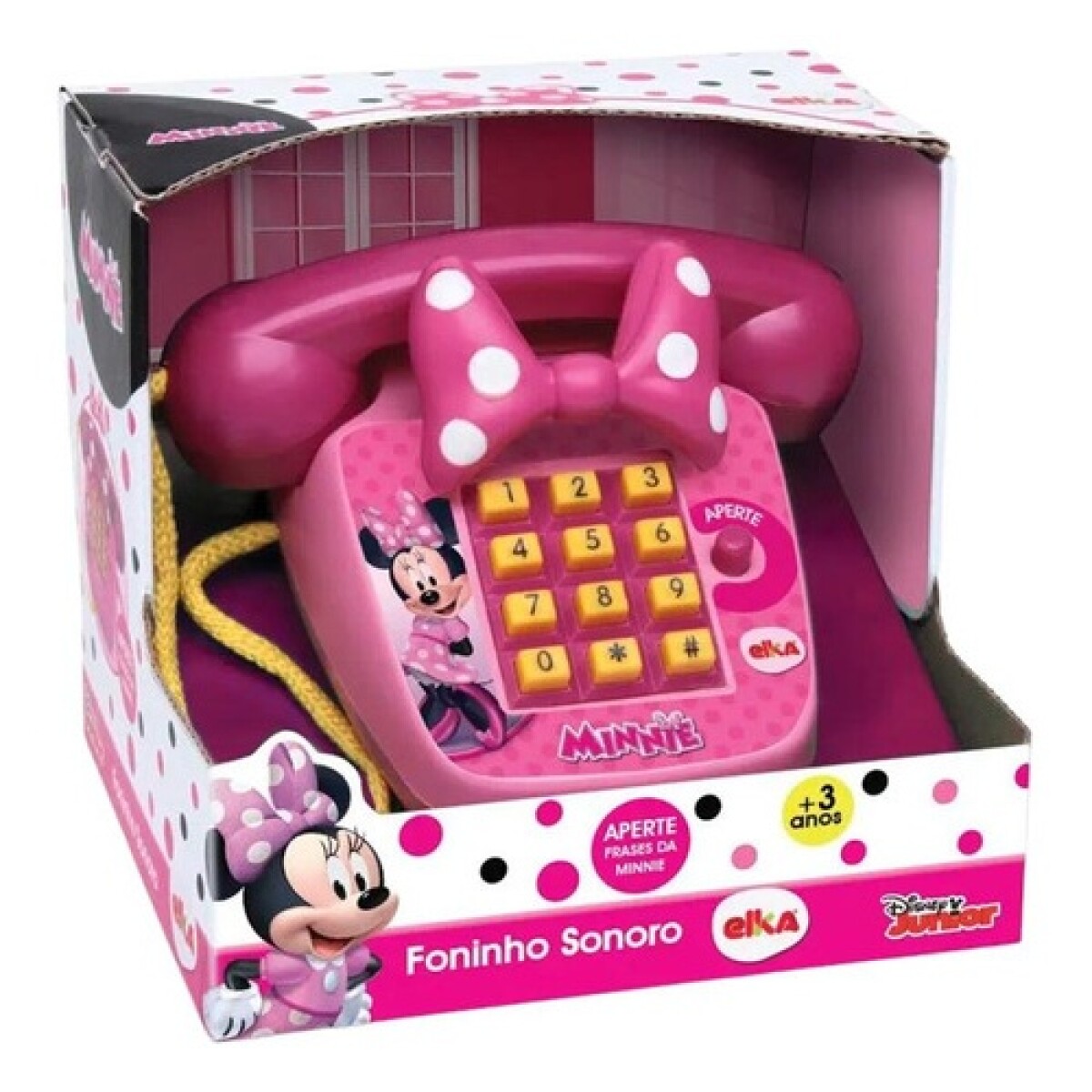 Teléfono de juguete Elka Minnie con sonidos y frases 