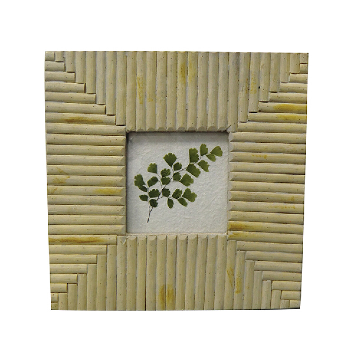 Cuadro Decorativo de Bambú 26 cm x 26 cm 