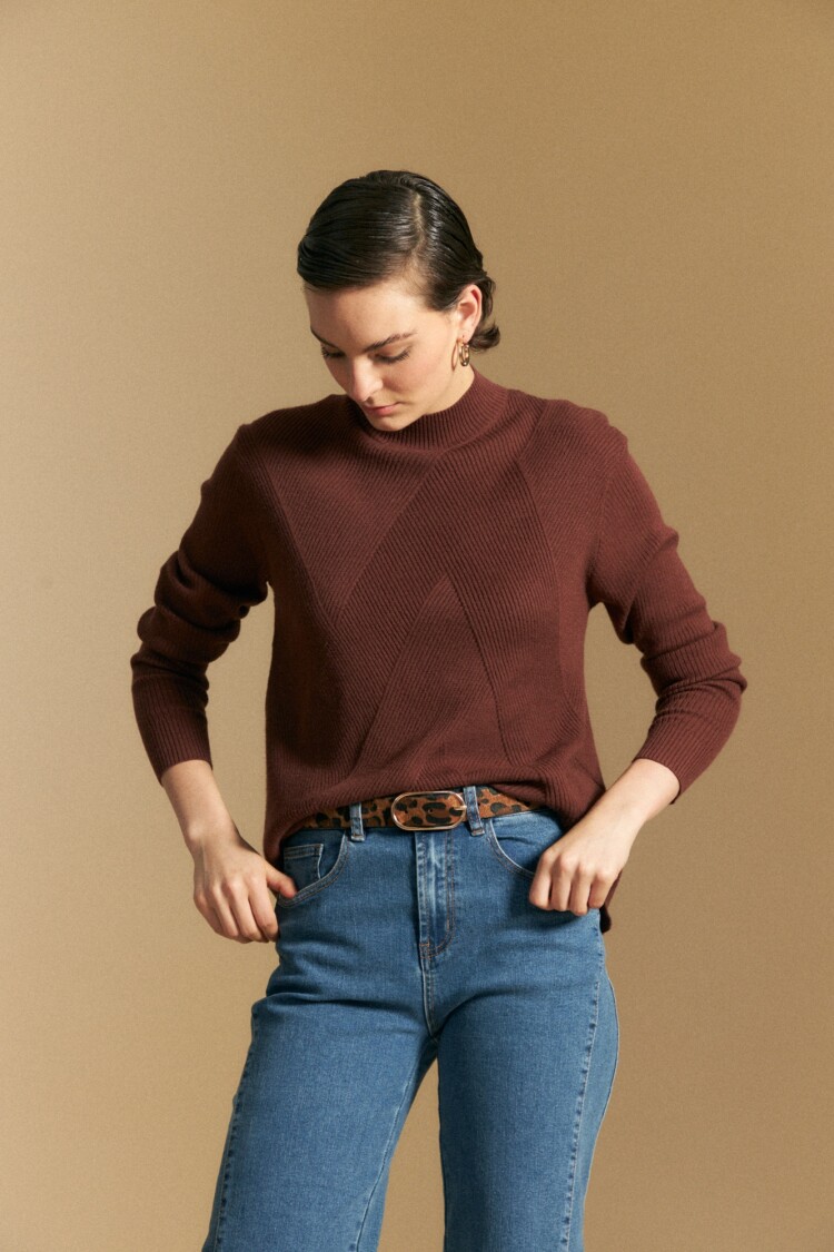 POLERA PIURA Marrón Corteza