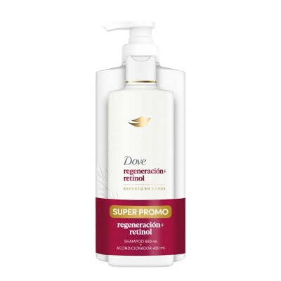 Shampoo Dove Regeneración Retinol 650 Ml. + Acond. 400 Ml. Shampoo Dove Regeneración Retinol 650 Ml. + Acond. 400 Ml.