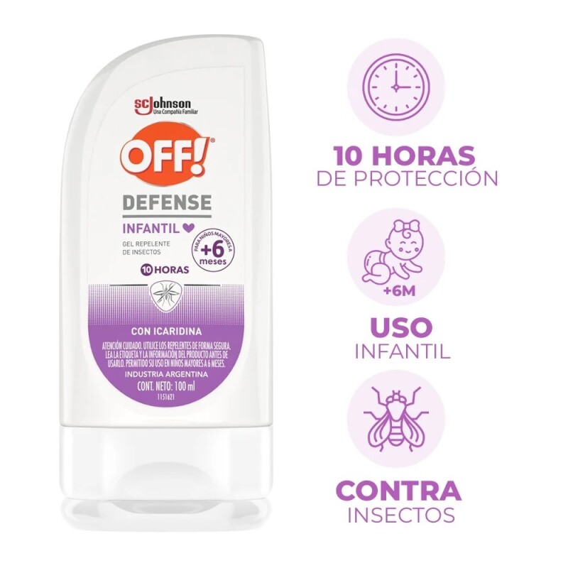 Repelente Defense Infantil Off 100 ml Repelente Defense Infantil Off 100 ml