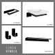 SET DE ACCESORIOS RECTO METAL BRILLO NEGRO PARA BAÑO NEGRO