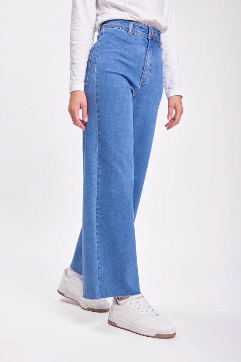 Pantalón jean ancho Azul Medio