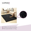 Alfombra Peluda Shaggy de 2.0 x 2.5 m Negro