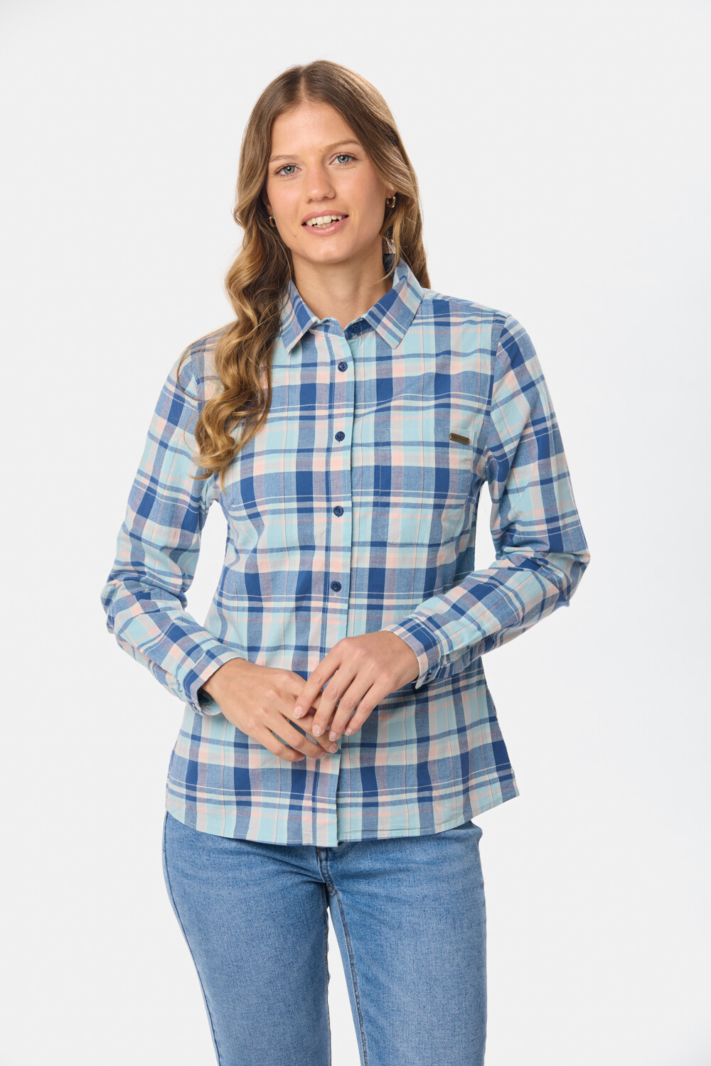 CAMISA A CUADROS Azul