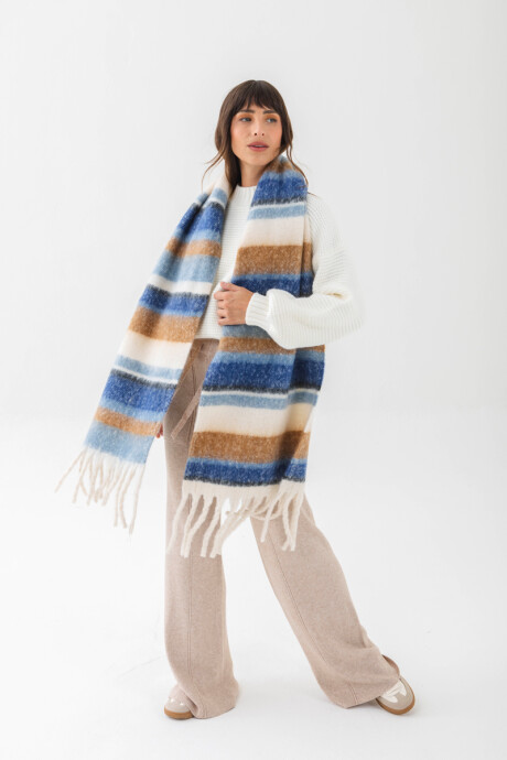 Bufanda Sunset Azul/Blanco