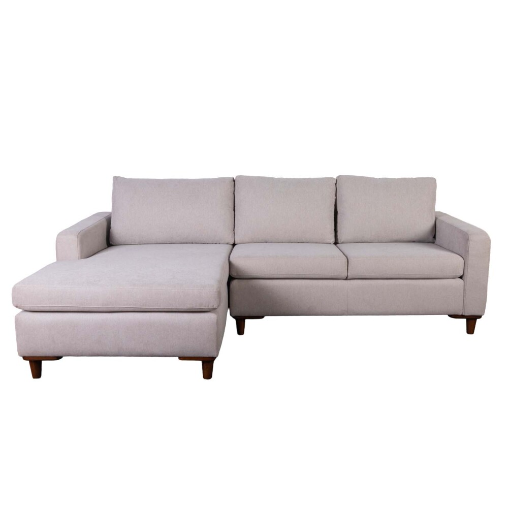 SOFÁ C/CHAISE MÁS DE 4 CUERPOS TELA NATURAL-BEIGE NAPOLI BEIGE