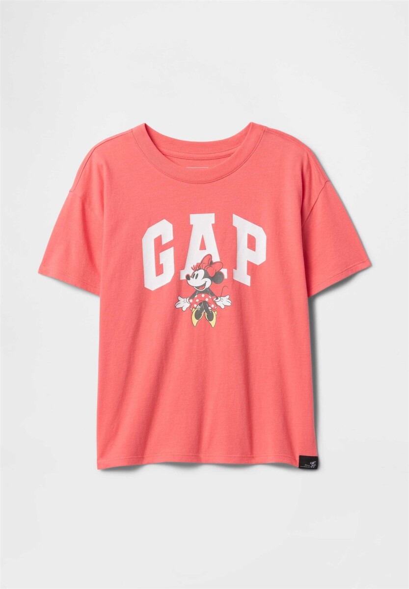 Remera Logo Gap Disney Niña - Fresh Coral 