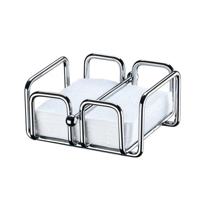 Servilletero chico en acero al carbono cromado Servilletero chico en acero al carbono cromado