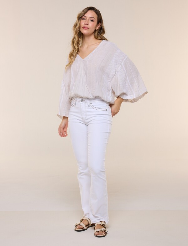 Blusa Algodon Con Textura BEIGE