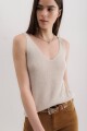 Musculosa Sira Beige Lurex