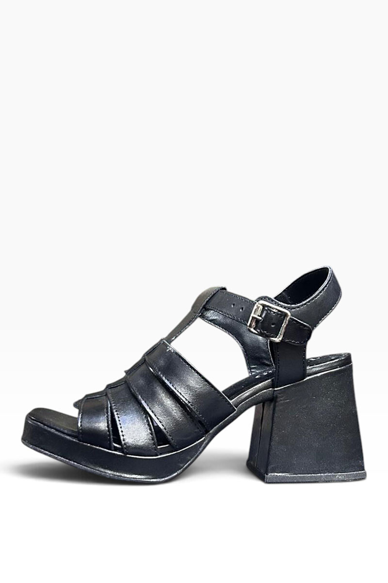 Sandalia cuero 4824-09 Negro