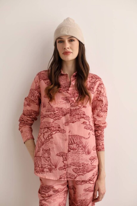 Camisa Safari Pink Camisa Safari Pink