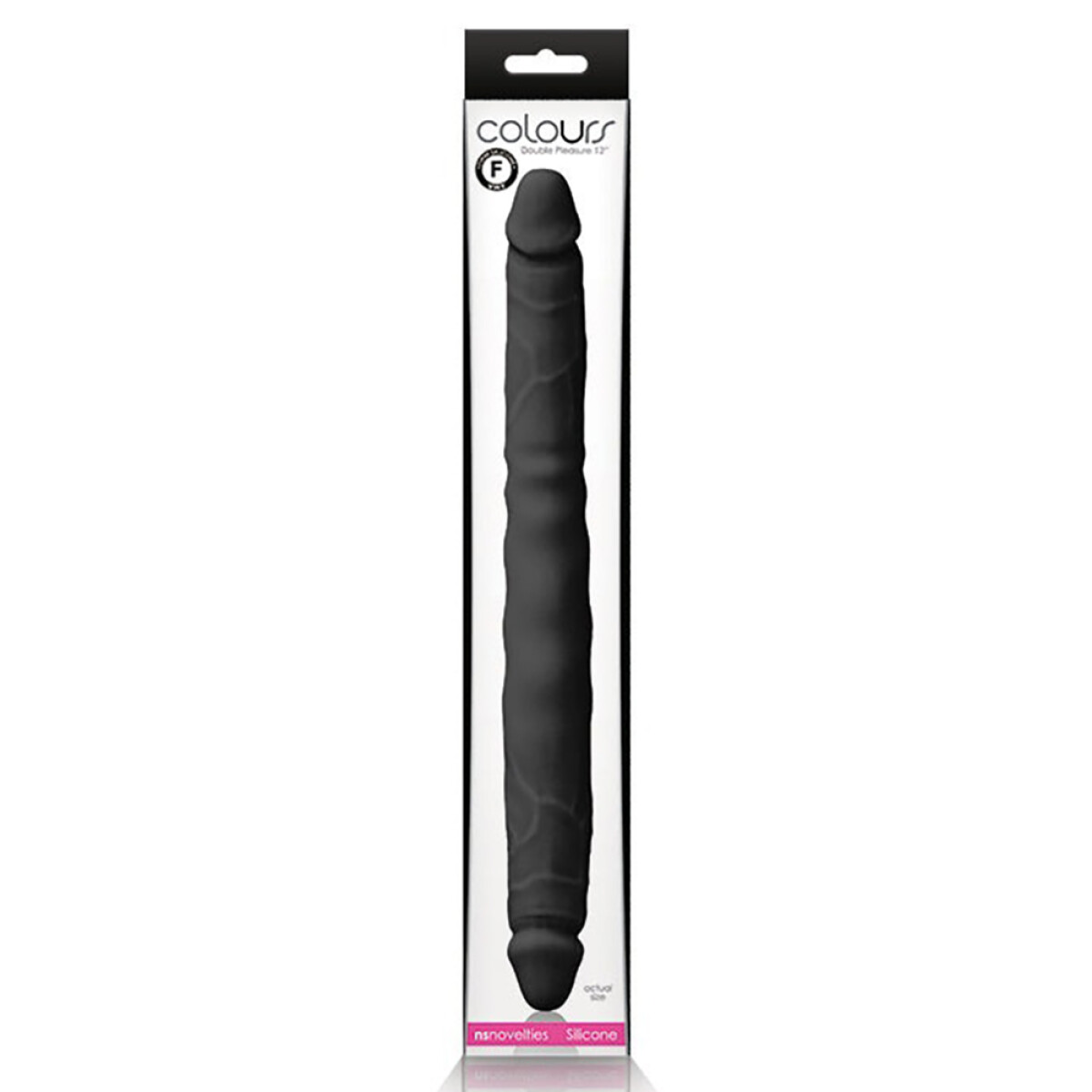 Doble Dildo Realístico Colours 30 cm - Negro 