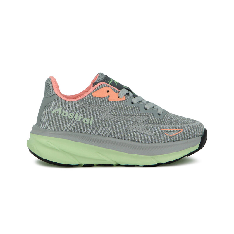 Austral Champion Speed C Running - Gris/Verde Gris-Verde