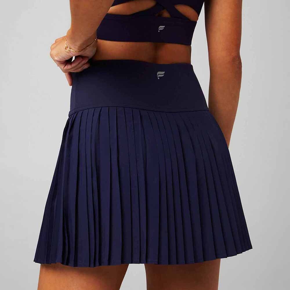 Falda Con Malla Hot Shot Pleated Skirt Classic Mini Mujer Deep Navy