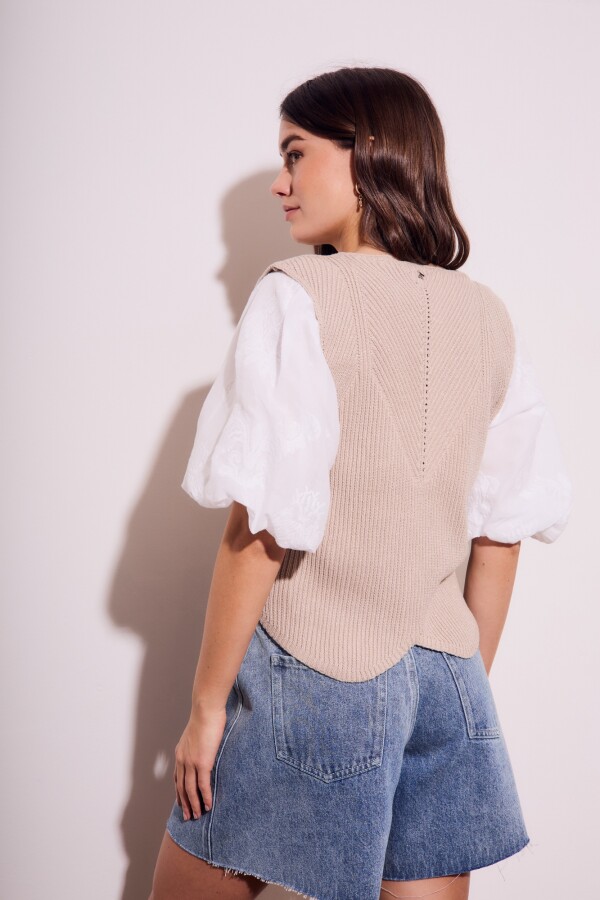 Chaleco Lurex Plata