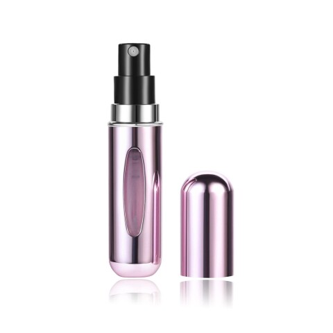 Mini Botella Atomizadora Perfume Portátil Recargable Color Variante Rosa Metalico