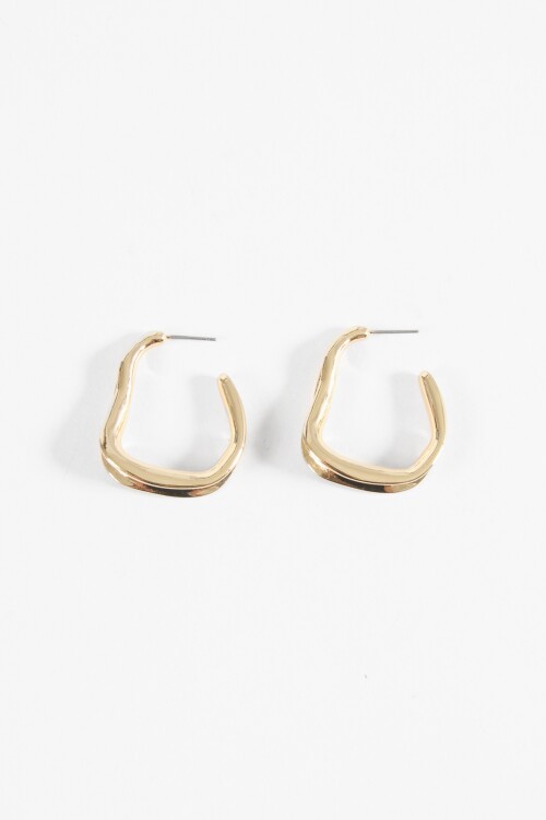 Aros machacados dorado