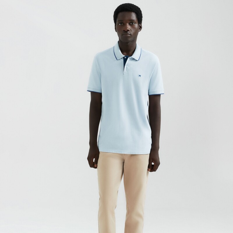 CAMISA POLO MM MASC CELESTE