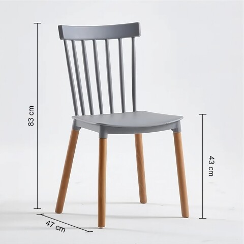 Juego de Comedor con Mesa Rectangular Blanca y 4 Sillas Windsor Grises Patas de Madera Juego de Comedor con Mesa Rectangular Blanca y 4 Sillas Windsor Grises Patas de Madera