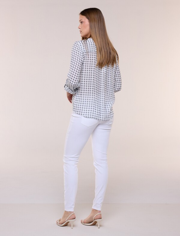 Blusa Nudo BLANCO/AZUL