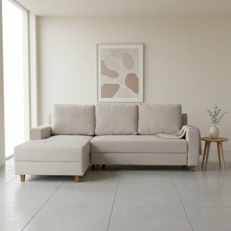 Rinconera Lucci - Tela Microfibra - Chaise izquierdo Berlin 02 (Beige)