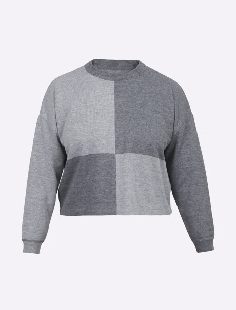 Sweater damero gris