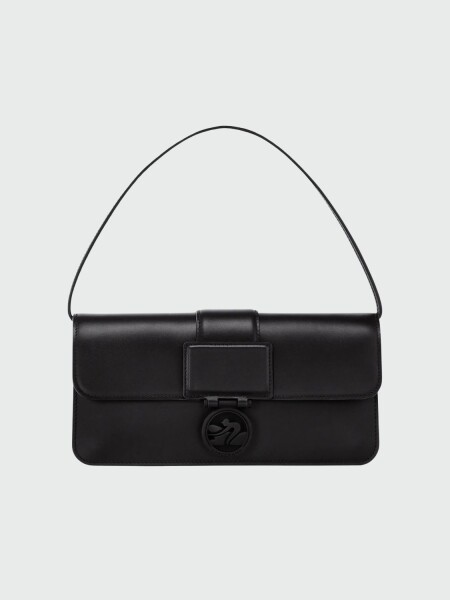 Longchamp -Cartera de cuero con solapa, Box-trot Negro
