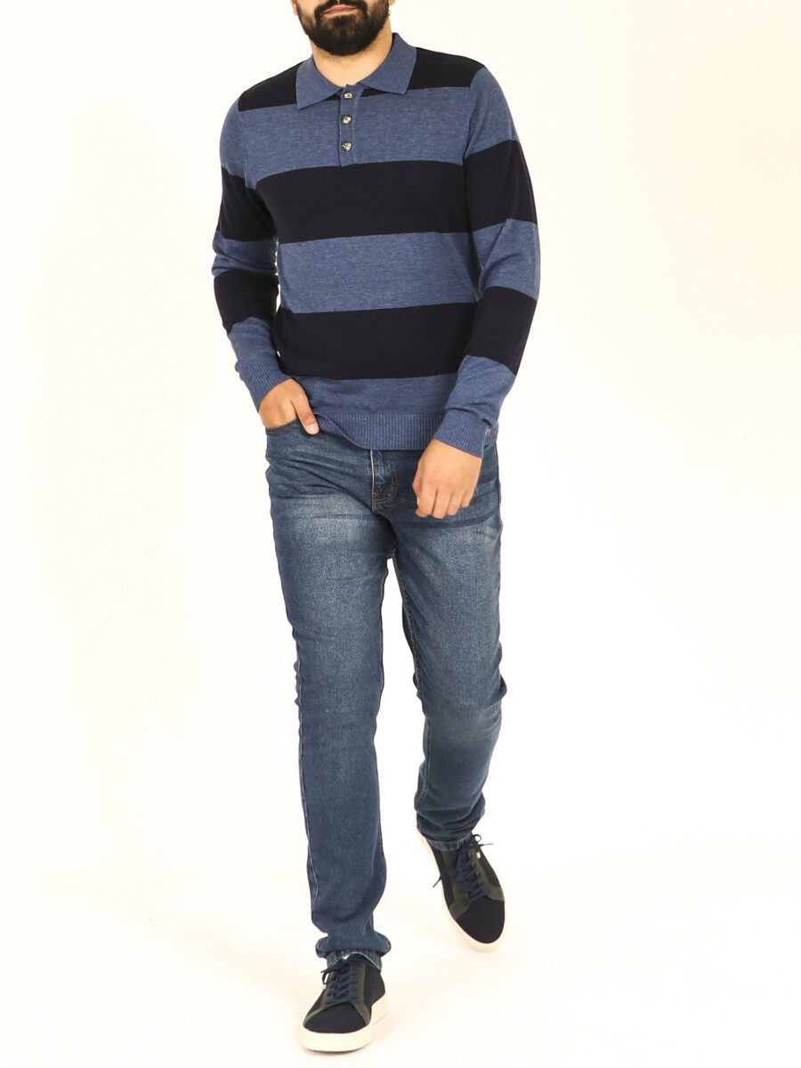 SWEATER HARRY - Azul Piedra/azul Osc 