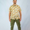 Camisa estampada Hawai Flower Beige