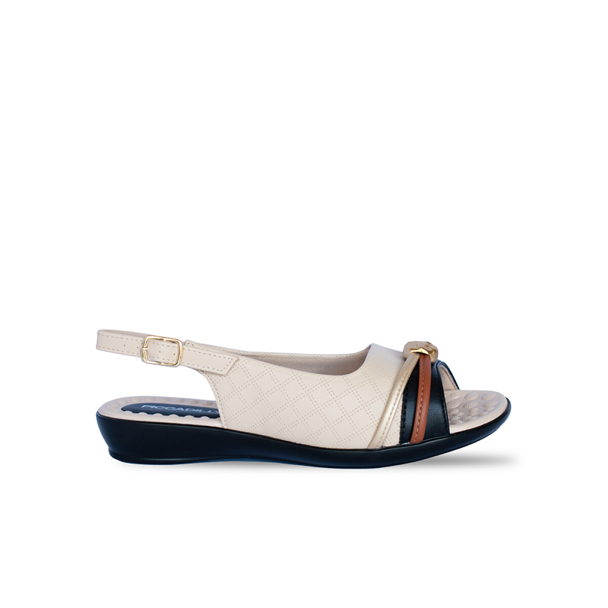 Sandalia de dama Piccadilly - BLACK/GOLD 