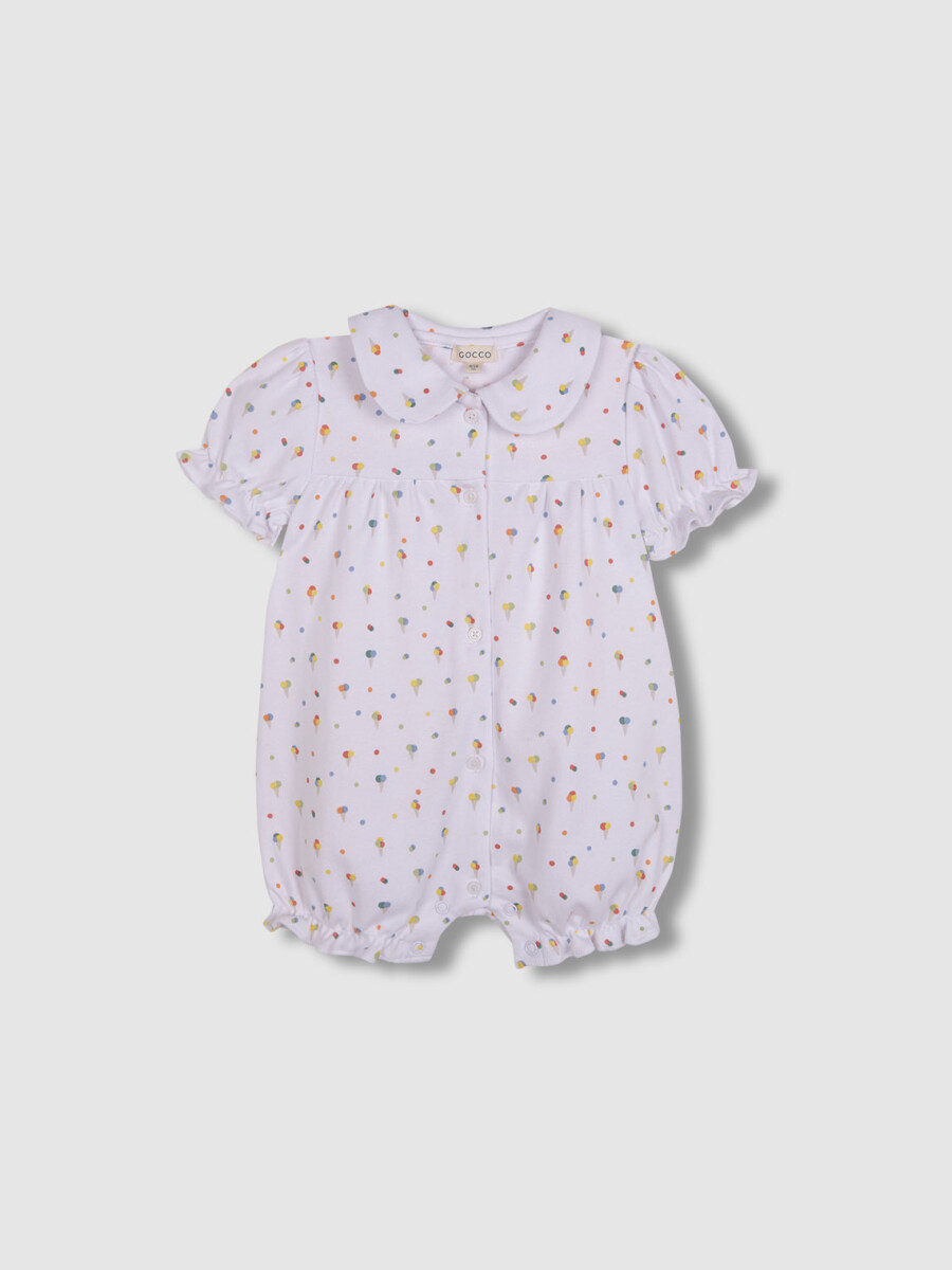 Pijama Estampado Helados Blanco
