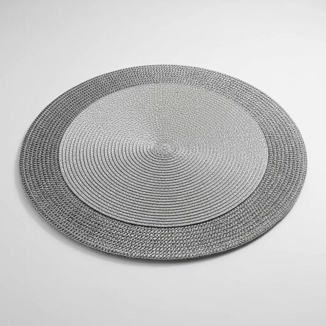 Mantel Individual Diseño Glow Redondo en PP Ø38Cm Paramount Plateado