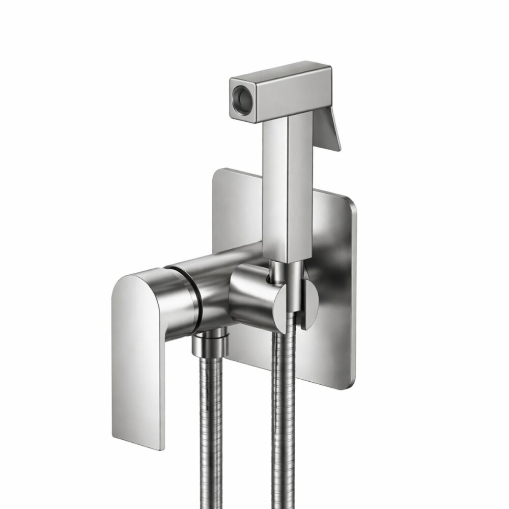 Grifería de ducha higiénica Monocomando de embutir Loft Gris Satinado Grifería De Ducha Higiénica Monocomando De Embutir Loft Gris Satinado