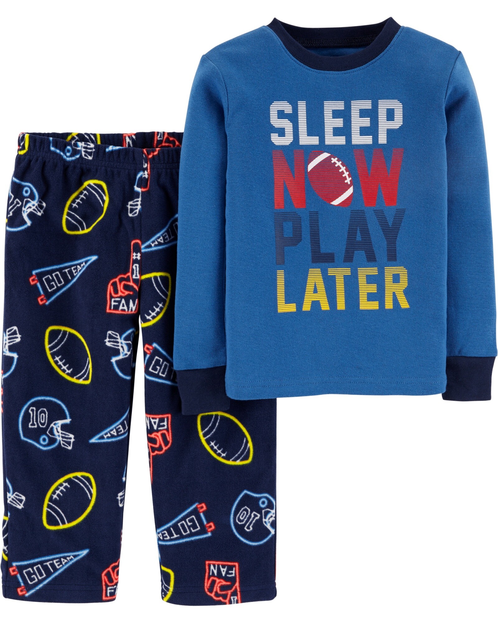 Pijama de dos piezas remera y pantalón de algodón Sin color