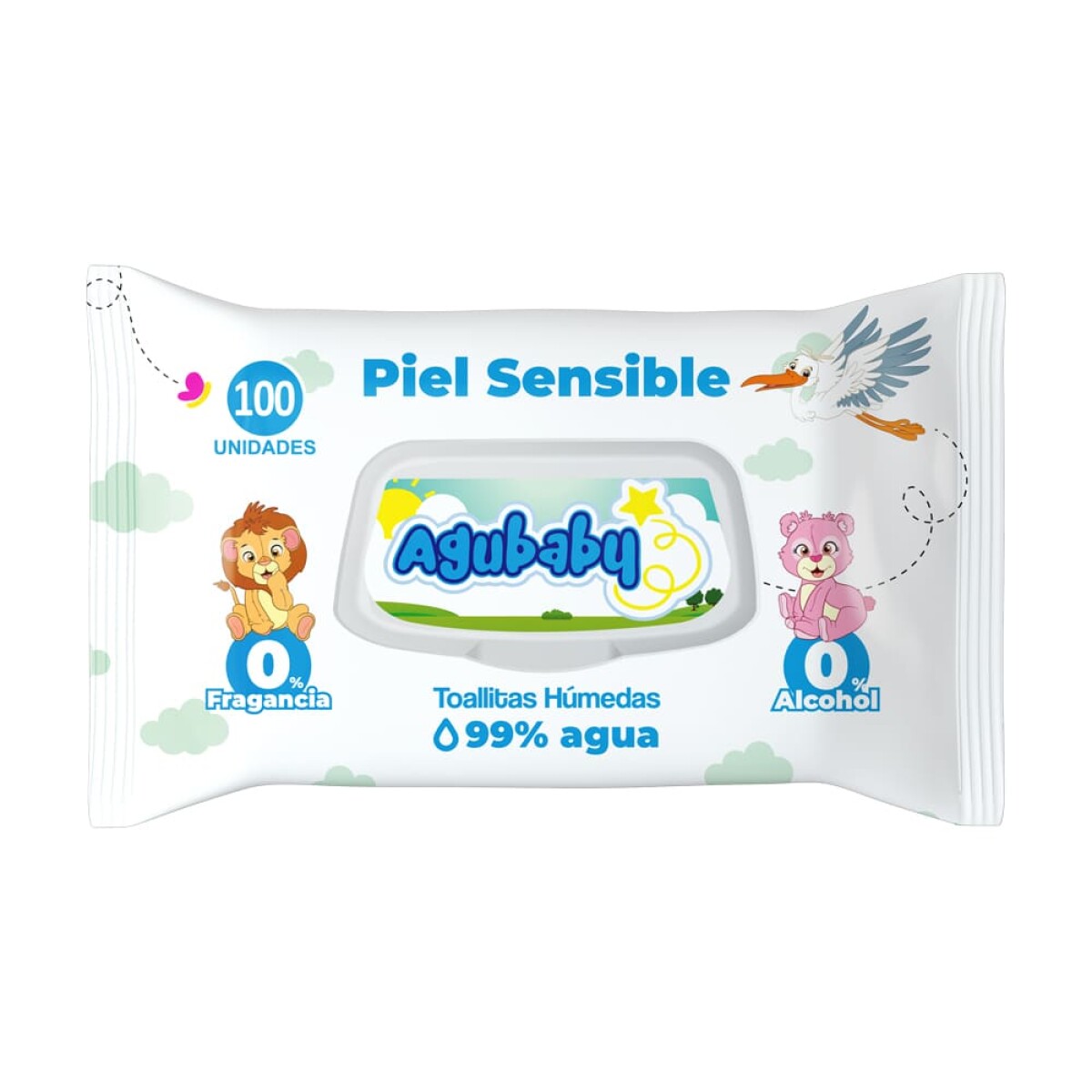 AGUBABY TOA HUM 99% WATER X 100 UN 