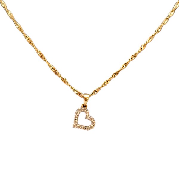 Dije Corazón-Oro bajo-Piedra Zirconia-CP8517 conpiedra