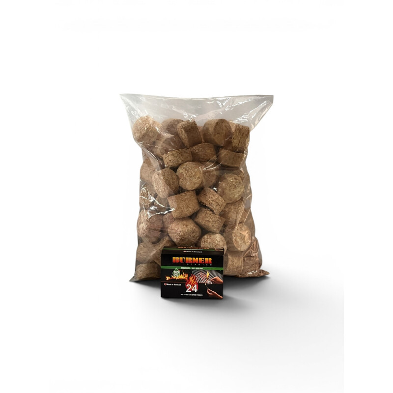 Pack Briquetas 8 kg + Burner 24 Pack Briquetas 8 kg + Burner 24
