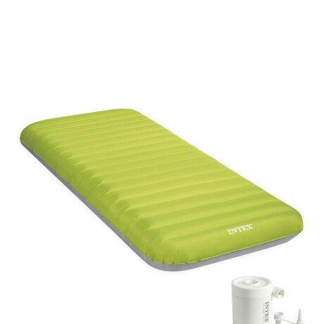 INTEX COLCHÓN TRUEAIR TPU INDIVIDUAL PARA CAMPING + INFLADOR Intex Colchón Trueair Tpu Individual Para Camping + Inflador