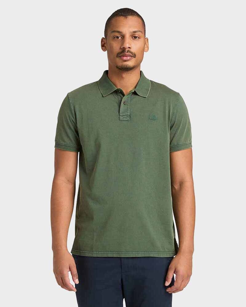 Polera Washed Short Sleeve Polo Hombre 4468