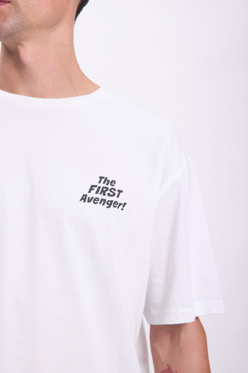 Remera oversize estampada Blanco