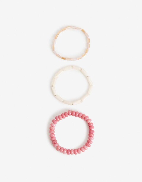 Pulseras Elásticas Sets Con Dijes Pulseras Elásticas Set Beads - Dorado
