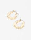 Aros Argollas Metal Aros Argolla Metal Rectangular - Dorado