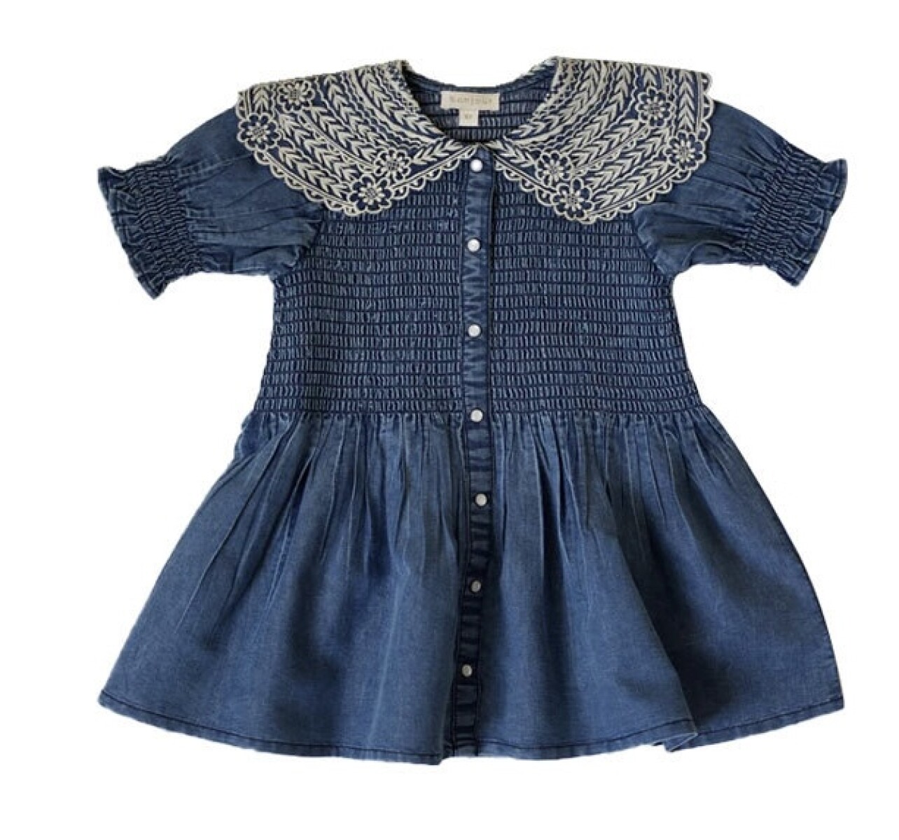 Vestido Denim Broches 