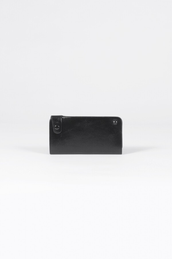 Billetera porta tarjetas rectangular negro