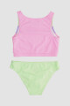 Bikini surf girl tricolor 6-16a Rosado