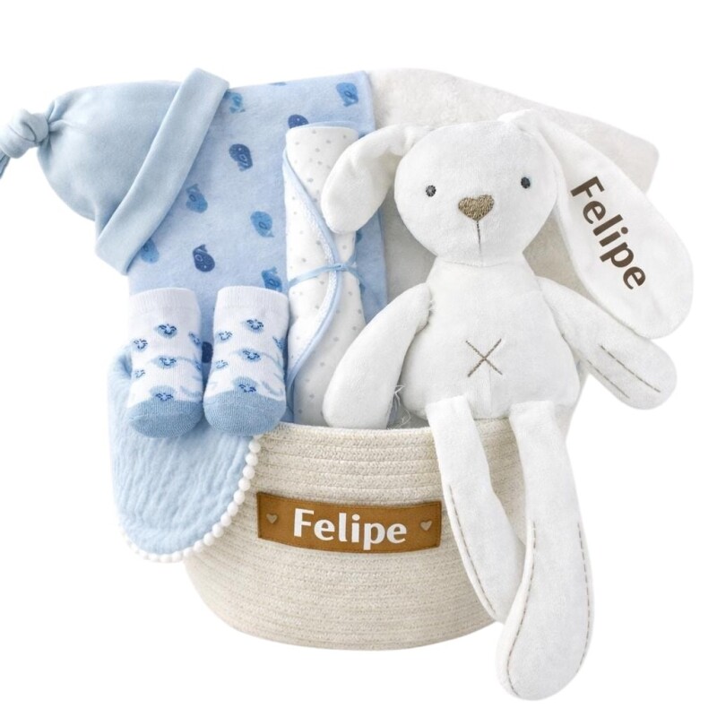 Cesta de nacimiento Cone-Cone celeste