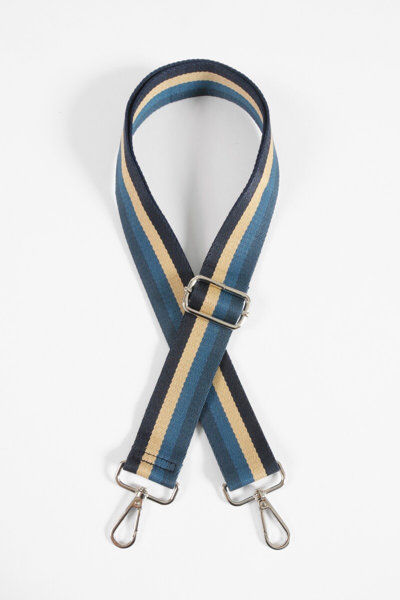 Correa para cartera franjas azul