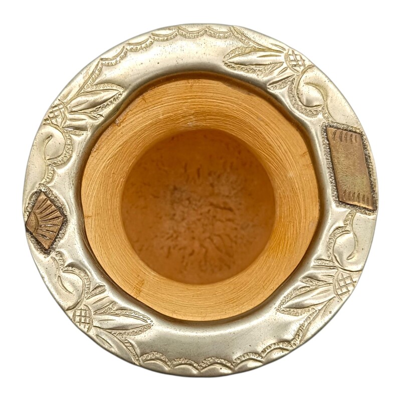 Mate Camionero con guarda pampa en cuero y apliques de bronce - ALPACA - 04 marrónuniforme